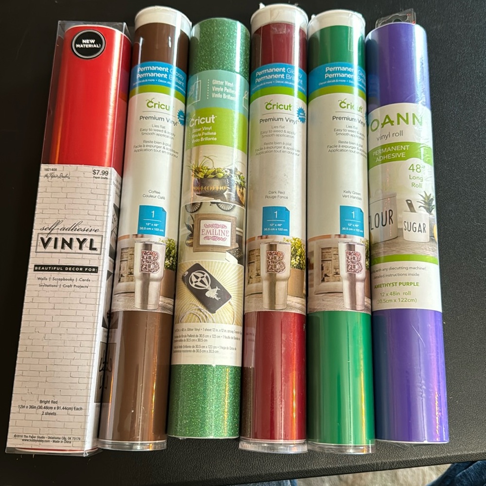 Cricut Vinyl sheets // mixed colors, details and dimensions in the pictures